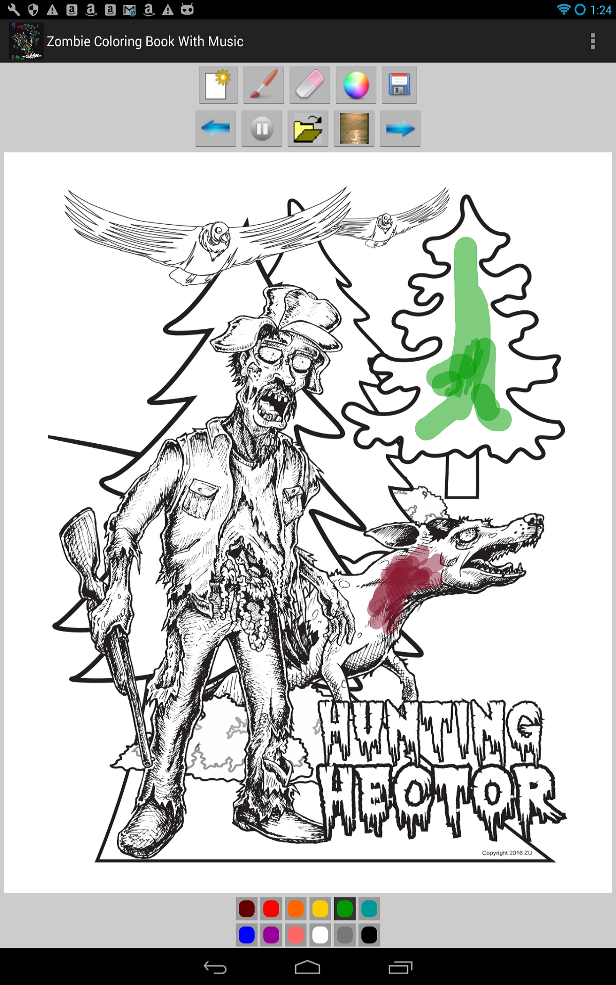 Adult Coloring Book Zombie World With Music