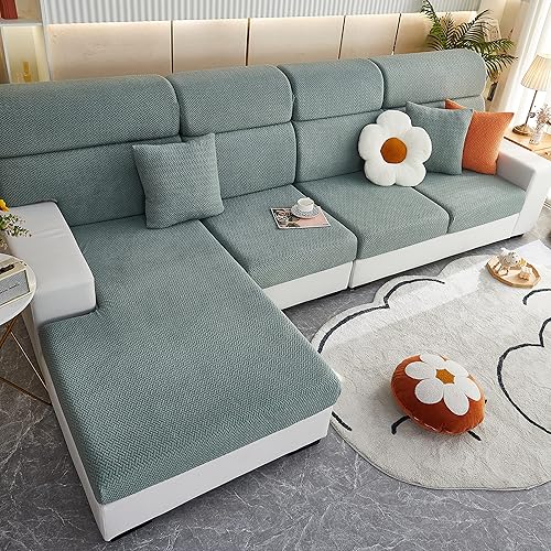 Nolaninterior - Fundas para sofá mágicas, fundas para sofá mágicas, universales, elásticas, elásticas, antideslizantes, en forma de L, BL003 (verde