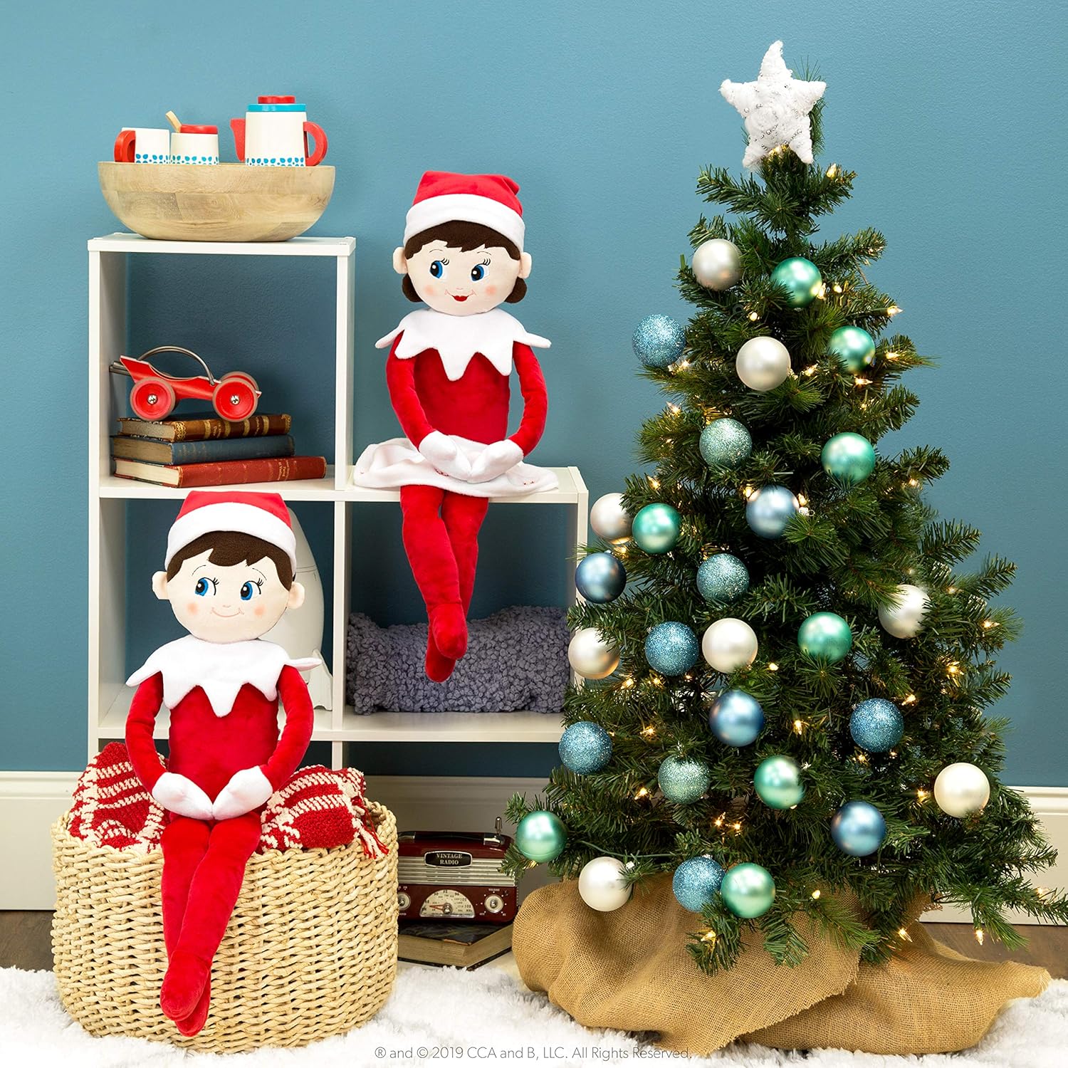 The Elf on the Shelf Plushee Pals Huggable, Red, 27 inches, Scout Elf Plush Toys - Lovable Stuffed Blue Eyed boy