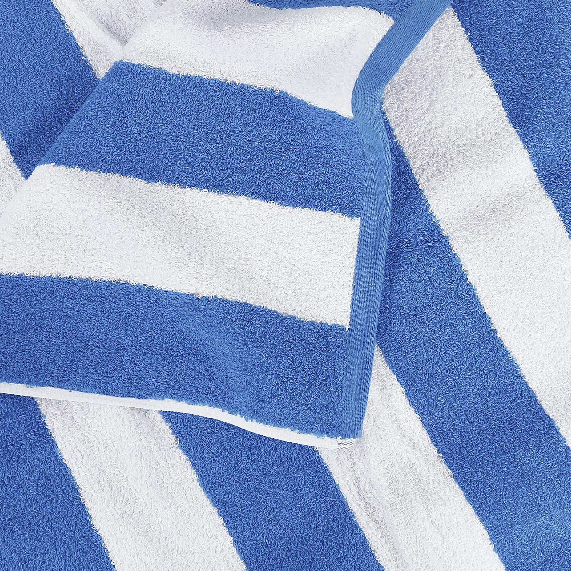 Large Beach-Towel Pool-Towel in Cabana Stripe- Blue, Cotton, Easy Care, Maximum Softness and Absorbency (35 x 70 inches) by Utopia Towel 2
