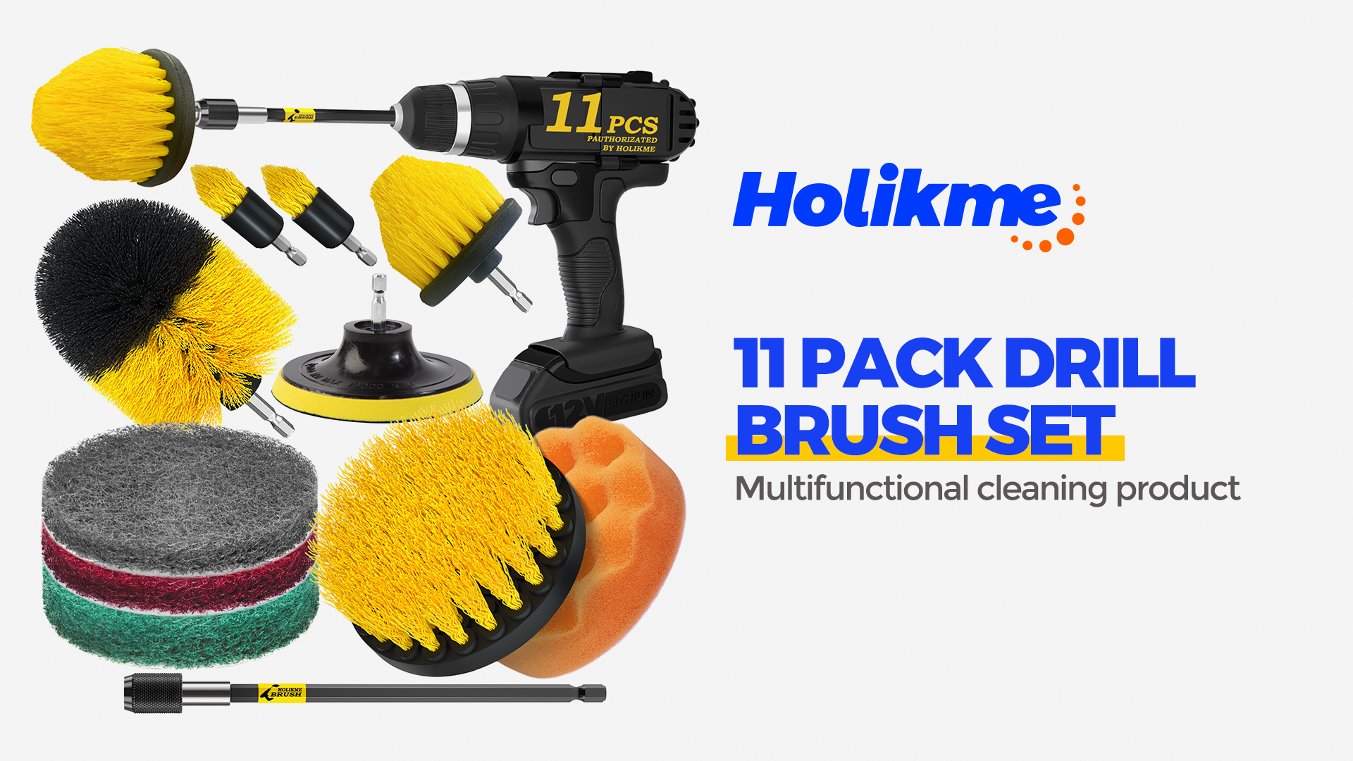 Amazon.com: Holikme 11 Piece Drill Brush Attachment Set Scouring
