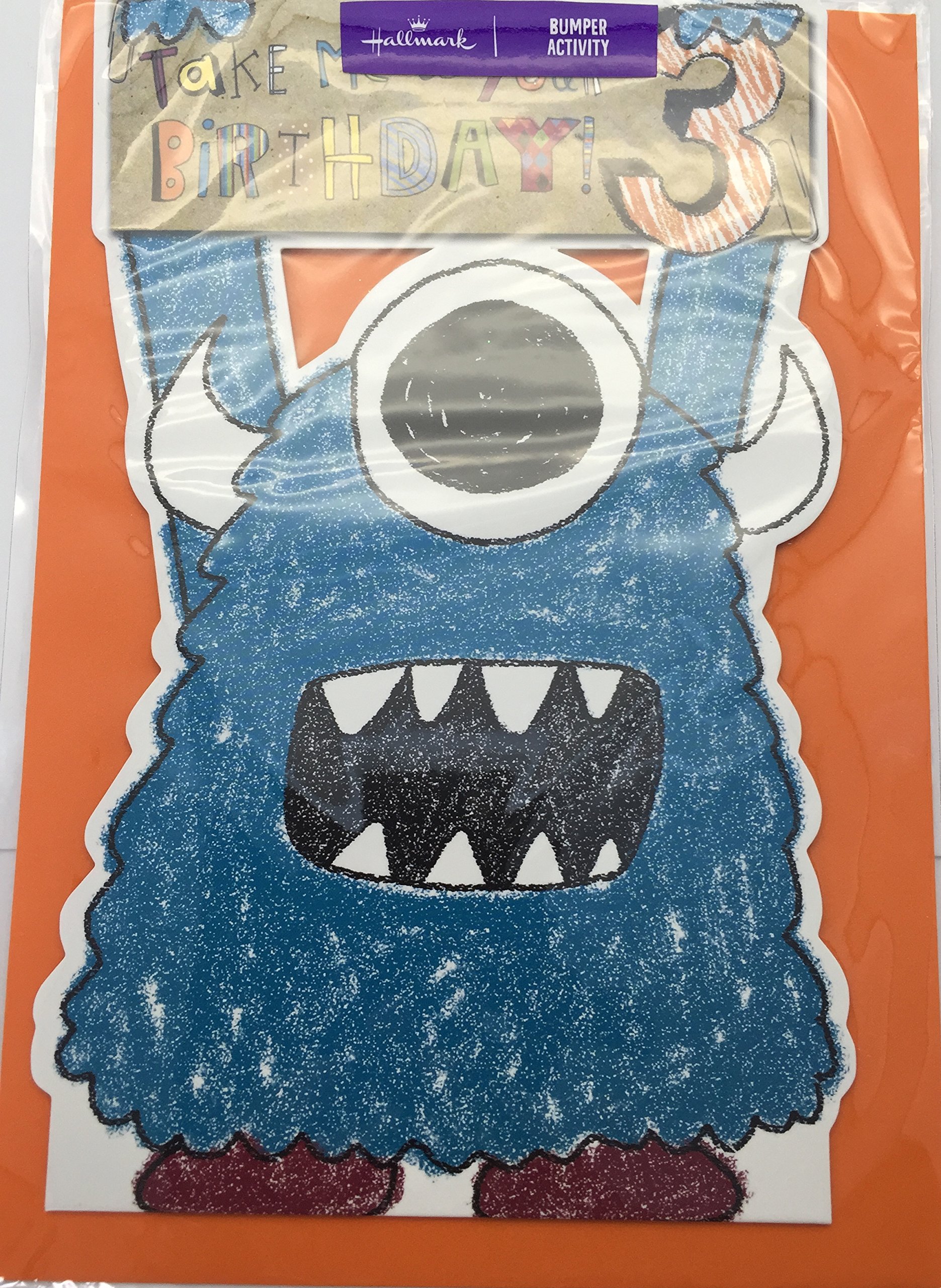 Shop Inc Hallmark 3Rd Birthday Card 'Monsters One Eye Age 3 Bumper Activity Card