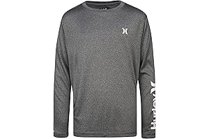 Boys' Long Sleeve UPF 50+ Rash Guard Swim Shirt