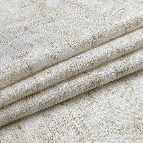 Miniatura 6 de Randall Mantel redondo de hojas abstractas con estampado floral de plantas en tela beige, sin arrugas, a prueba de polvo, para hogar, fiesta,