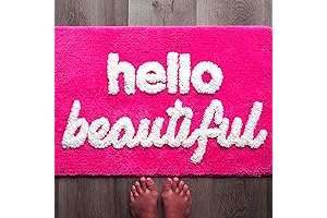 Hello Beautiful: Chill Vibes, Cute Rug for a Gorgeous Fun Bath