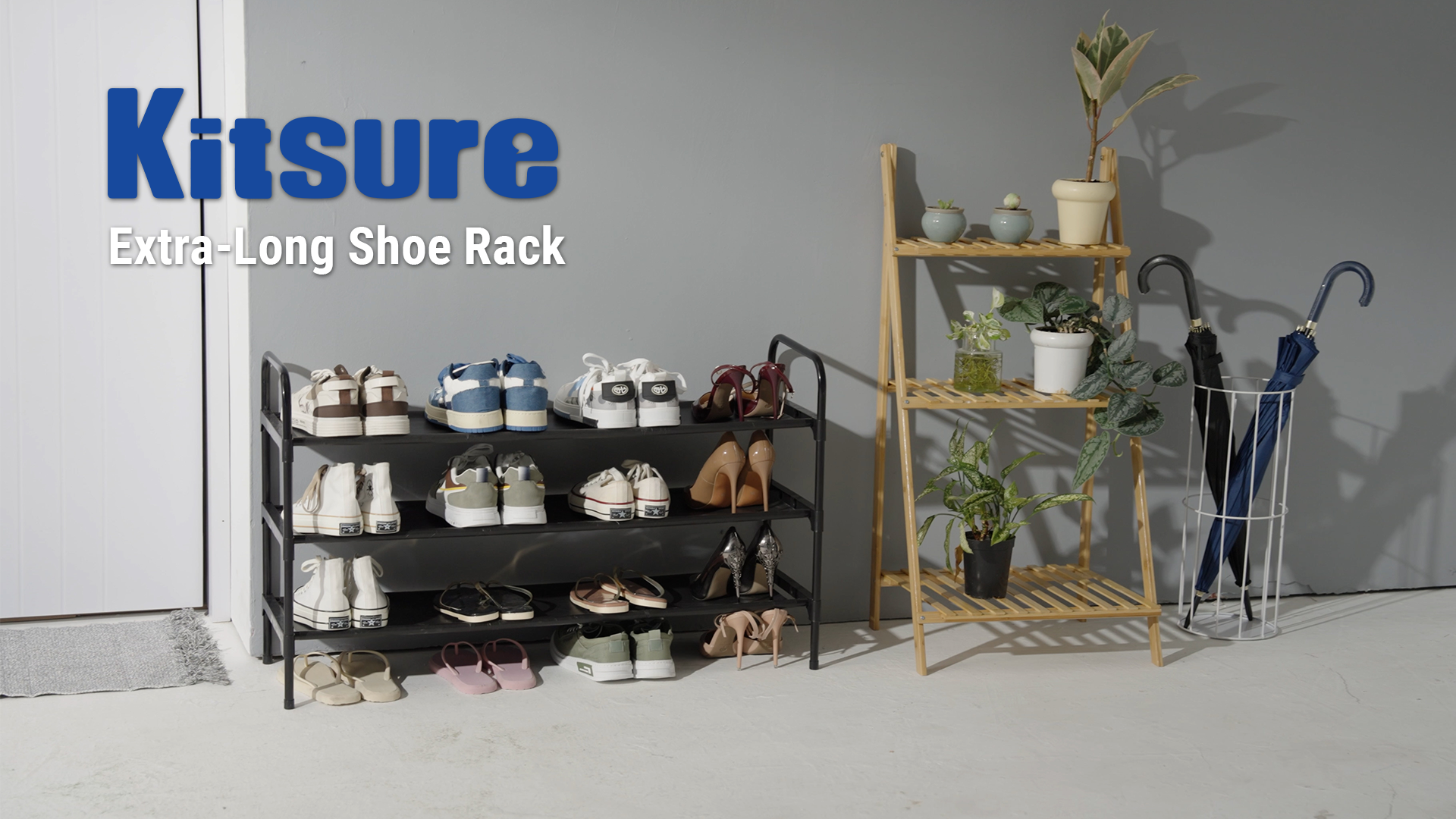 Amazon.com: Kitsure Extra-Long Shoe Rack for Closet, Shoe