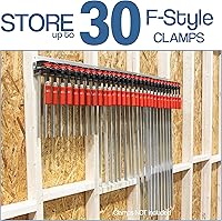 Vista 5 de Fulton Woodworking Tools Abrazadera modular F-Clamp Fácil y rápido de alinear Pre-perforado 16 pulgadas en el centro Paquete de 3