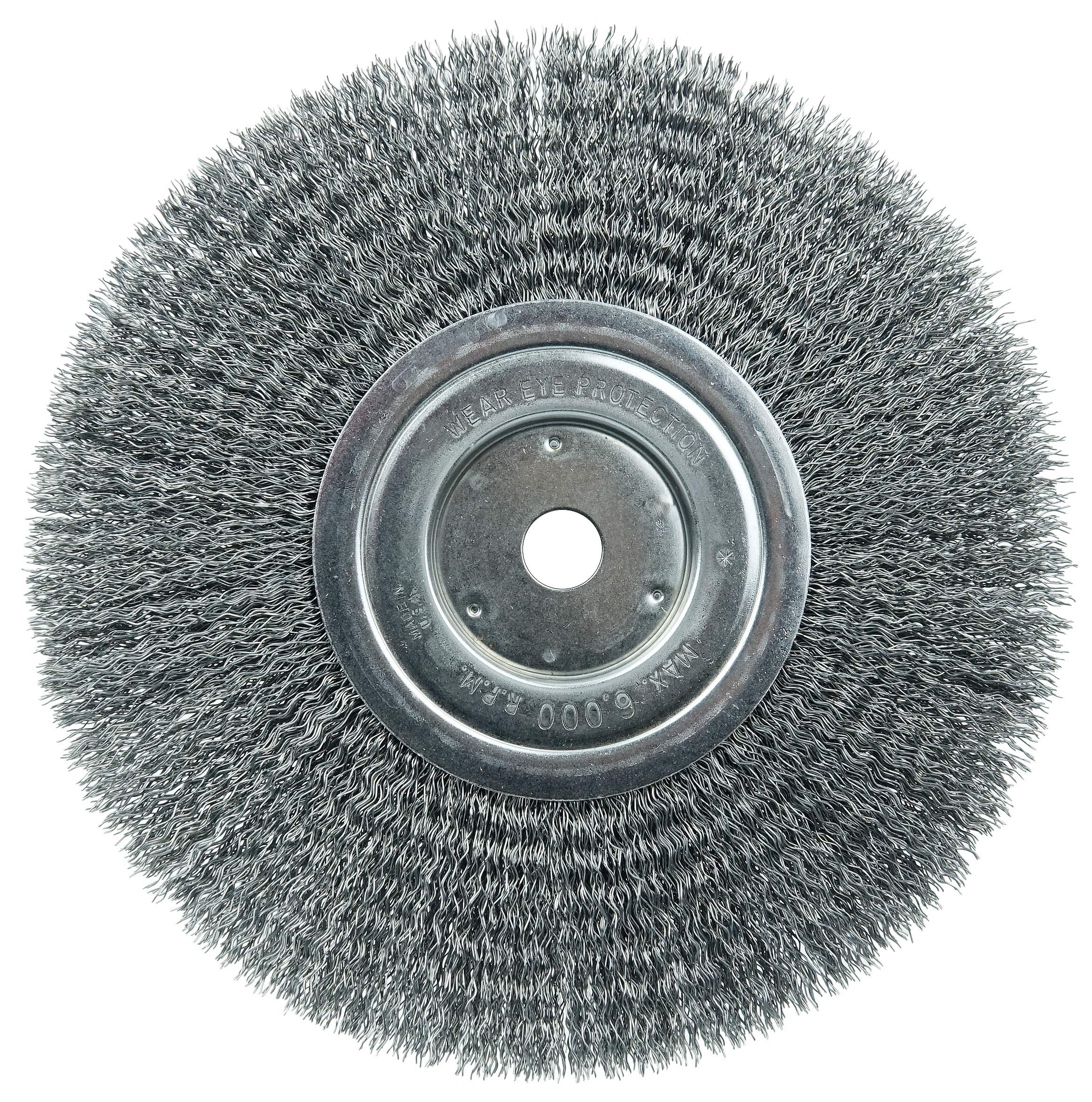 Weiler 36205 Wolverine - Rueda de alambre prensado de 8 pulgadas, relleno de acero de 0.14 pulgadas, cara estrecha, agujero de eje de 5/8 pulgadas, fabricado en los Estados Unidos (paquete de 2)
