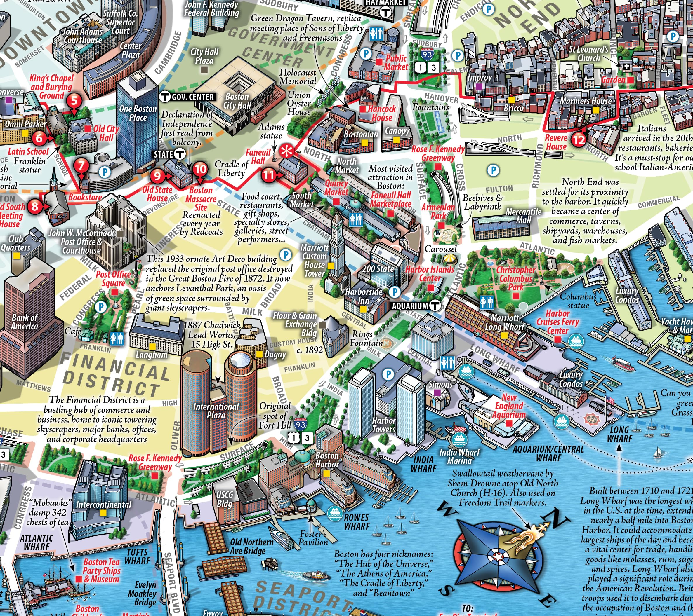 Boston Historic Illustrated Map