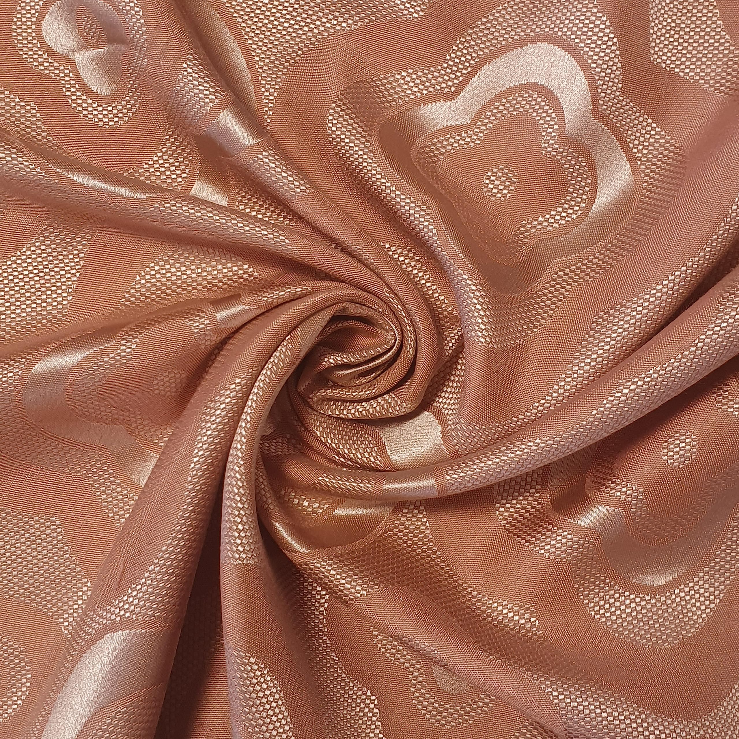 58"/150cm Wide Plain Poly Silk Satin Fabric (Available in 20+ Colours & Various Lengths) (Dusky Pink Floral, 2 Meter)