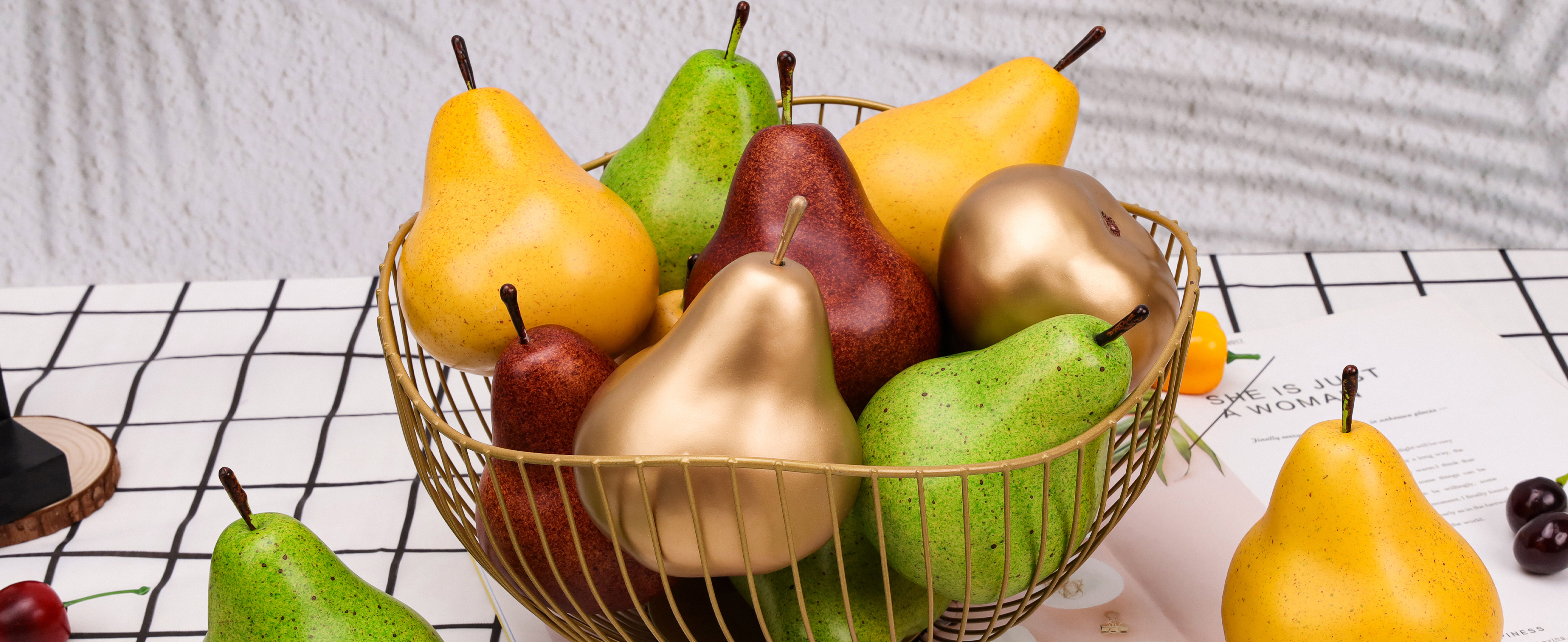 Künstliche Birnen Aus Kunststoff - 6 Stück Realistische Obst-Deko Für Zuhause