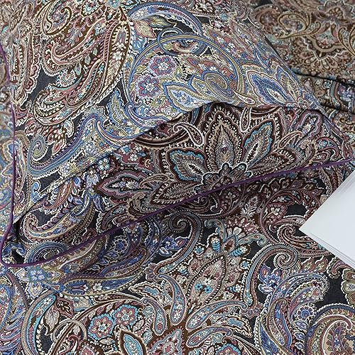 Miniatura 6 de Softta Juego de ropa de cama vintage, tamaño King, funda de edredón de 3 piezas, diseño floral, redondo, compacto, bohemio, 100% algodón egipcio,