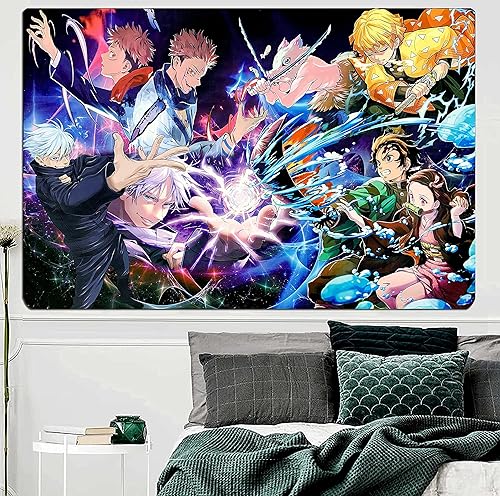 Miniatura 3 de SkyReach Tapiz de anime, póster de anime, arte de pared de anime, decoración de habitación de anime, decoraciones de cumpleaños de anime para