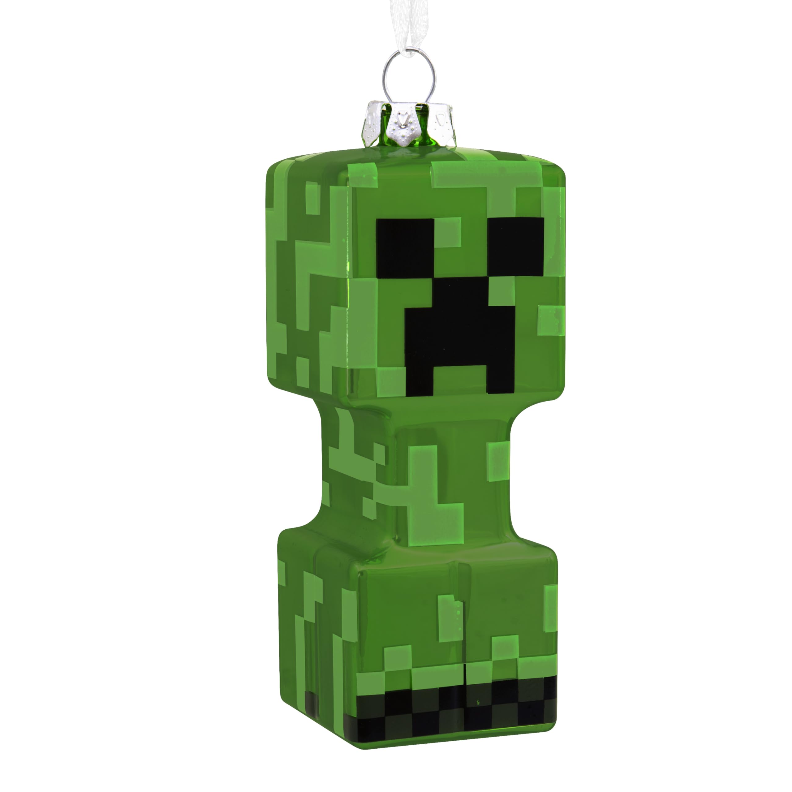Hallmark Minecraft Creeper Christmas Ornament, Blown Glass