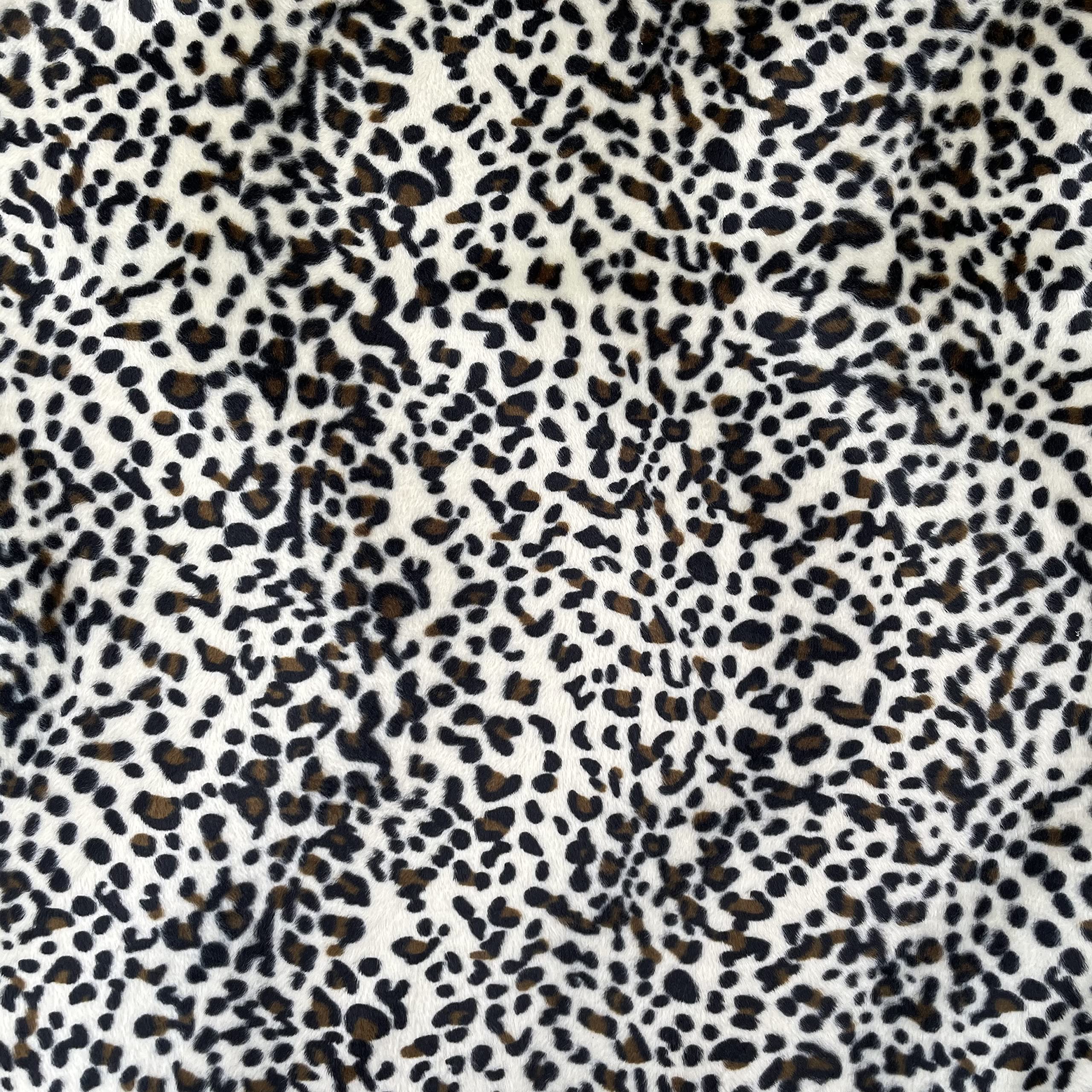 Animal Print Velboa Faux Fur Super Soft Pony Skin Velour Fabric Craft Material | 55" - 140 cm Wide (Per Metre, Baby Leopard)