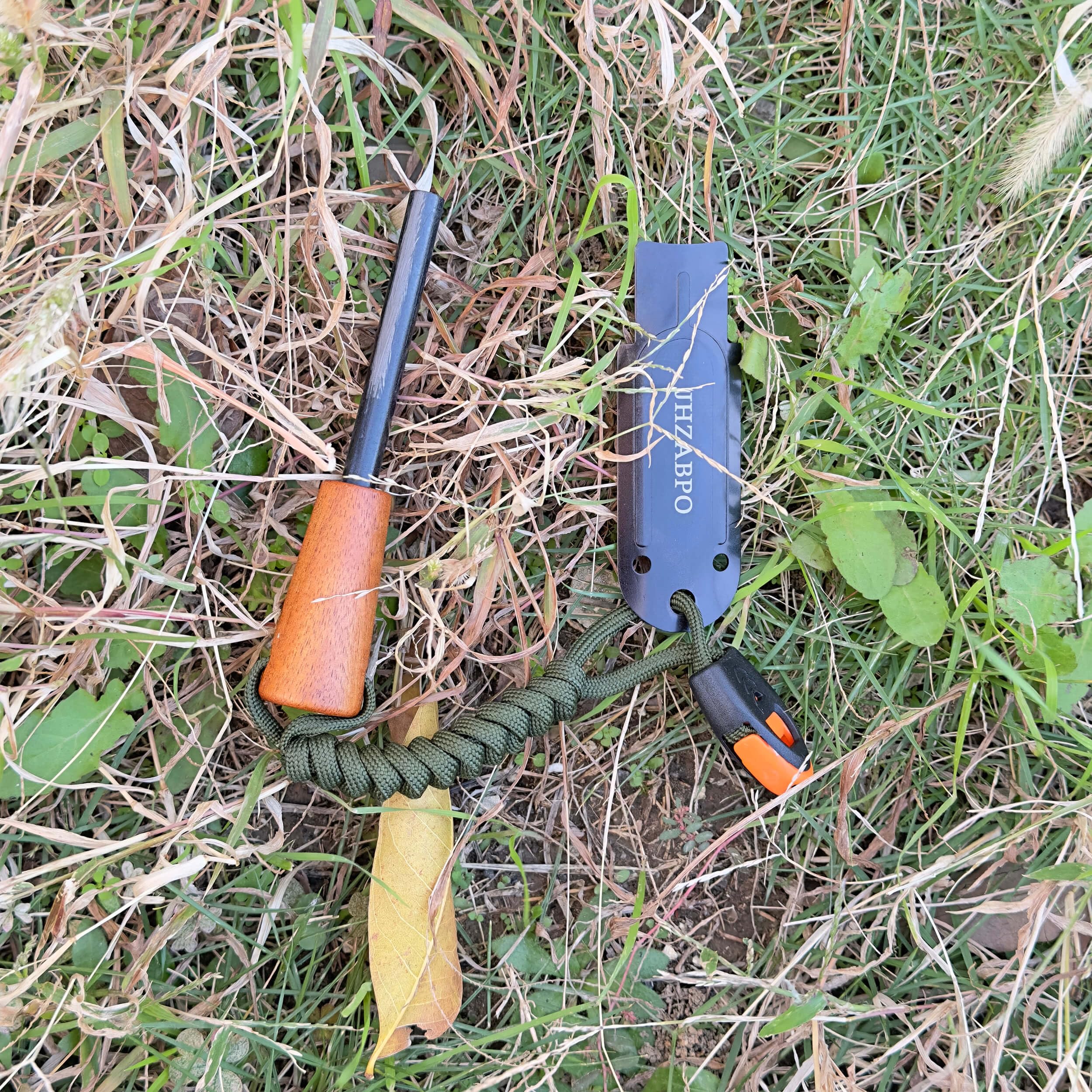 JHZABPO Fire Starter for Campfires, Flint and Steel Fire Starter Kit, Ferro Rod Survival Kit, Fast Fire Stick with Survival Whistle, Regular size