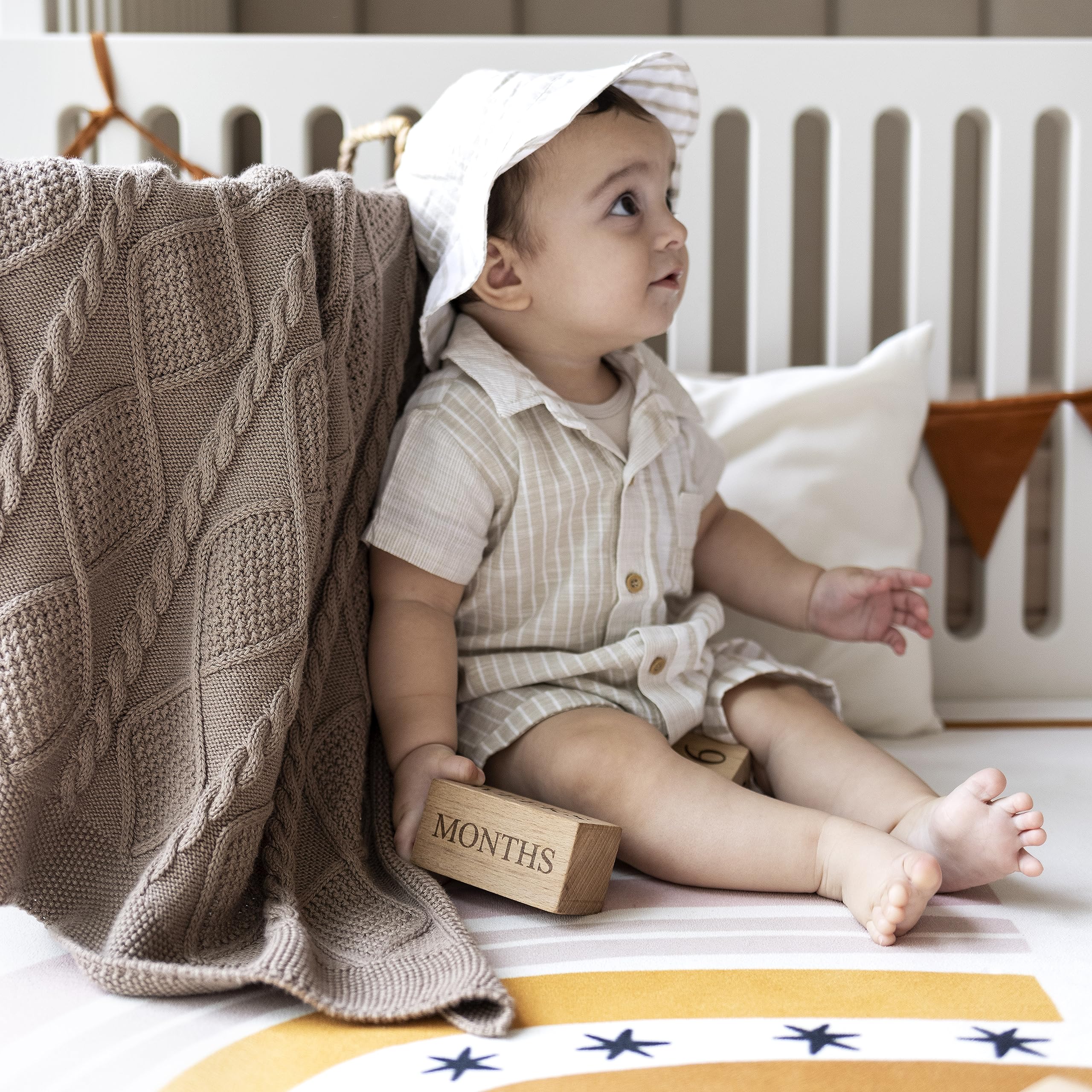 Manta De Maternidad Para Bebé, Bonita Manta Bordada De Cuero Claro