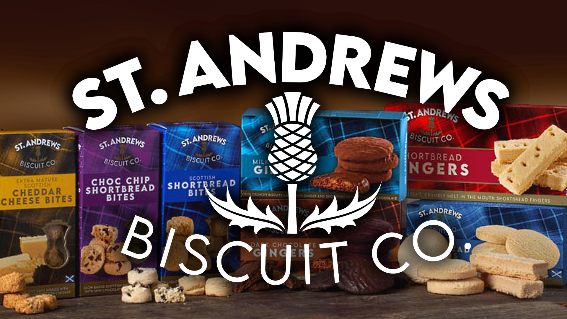 Dark Chocolate Ginger Biscuits - 12 x 130g Boxes - Light, Crumbly