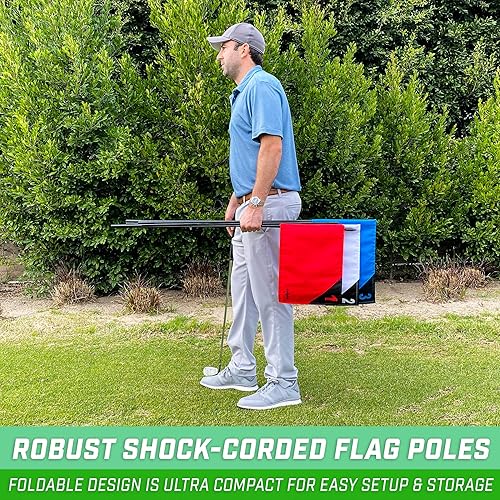 Miniatura 3 de GoSports Banderas de golf, paquete de 3, ideales para practicar y juegos de golf familiares en el patio trasero