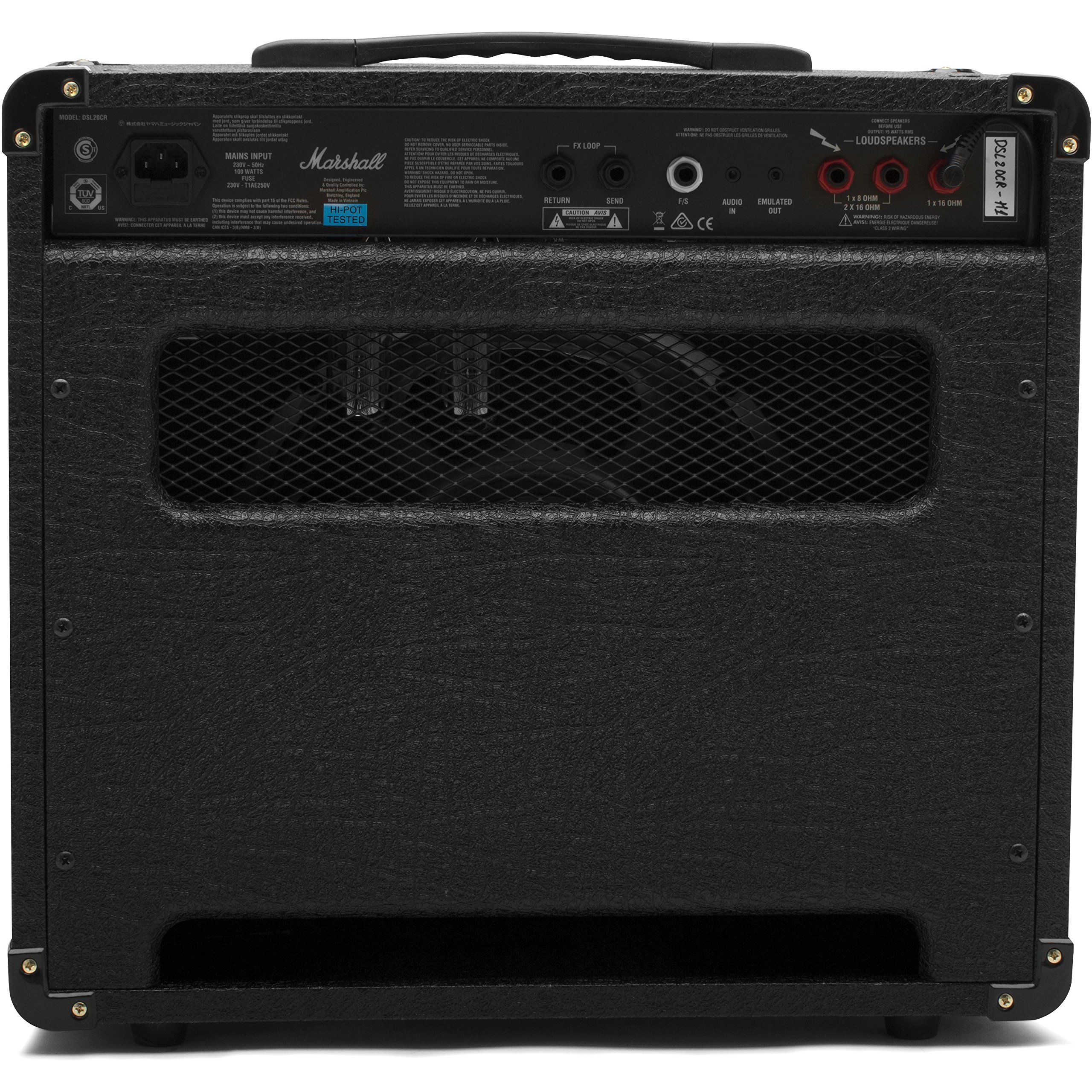 Marshall DSL20CR 2-Channel Valve Combo 20W (Black) - Wzmacniacz lampowy combo do gitary elektrycznej