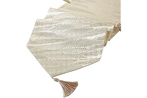 Jacquard Leaves Rectangle Dining Table Runner