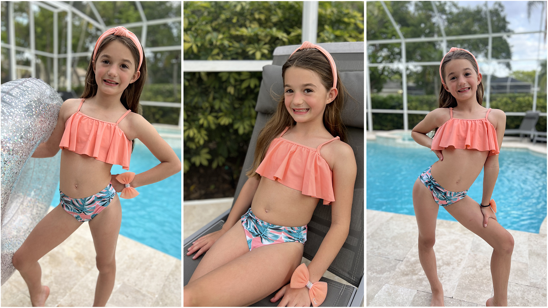 Amazon.com: Arshiner Girls Swimsuit Two Pieces Bikini Set Ruffle