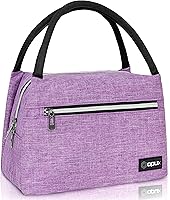 Vista 10 de OPUX, lonchera para mujeres, con aislamiento, bolsa de almuerzo para niñas, para el trabajo, adultos, escuela, pequeña bolsa reutilizable