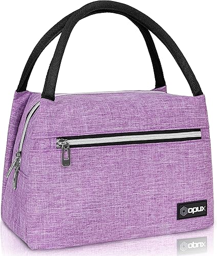 opux Lonchera para mujer, bolsa de almuerzo aislada, hielera suave para niñas, niños, trabajo, escuela, oficina, picnic, para adultos, mediano,