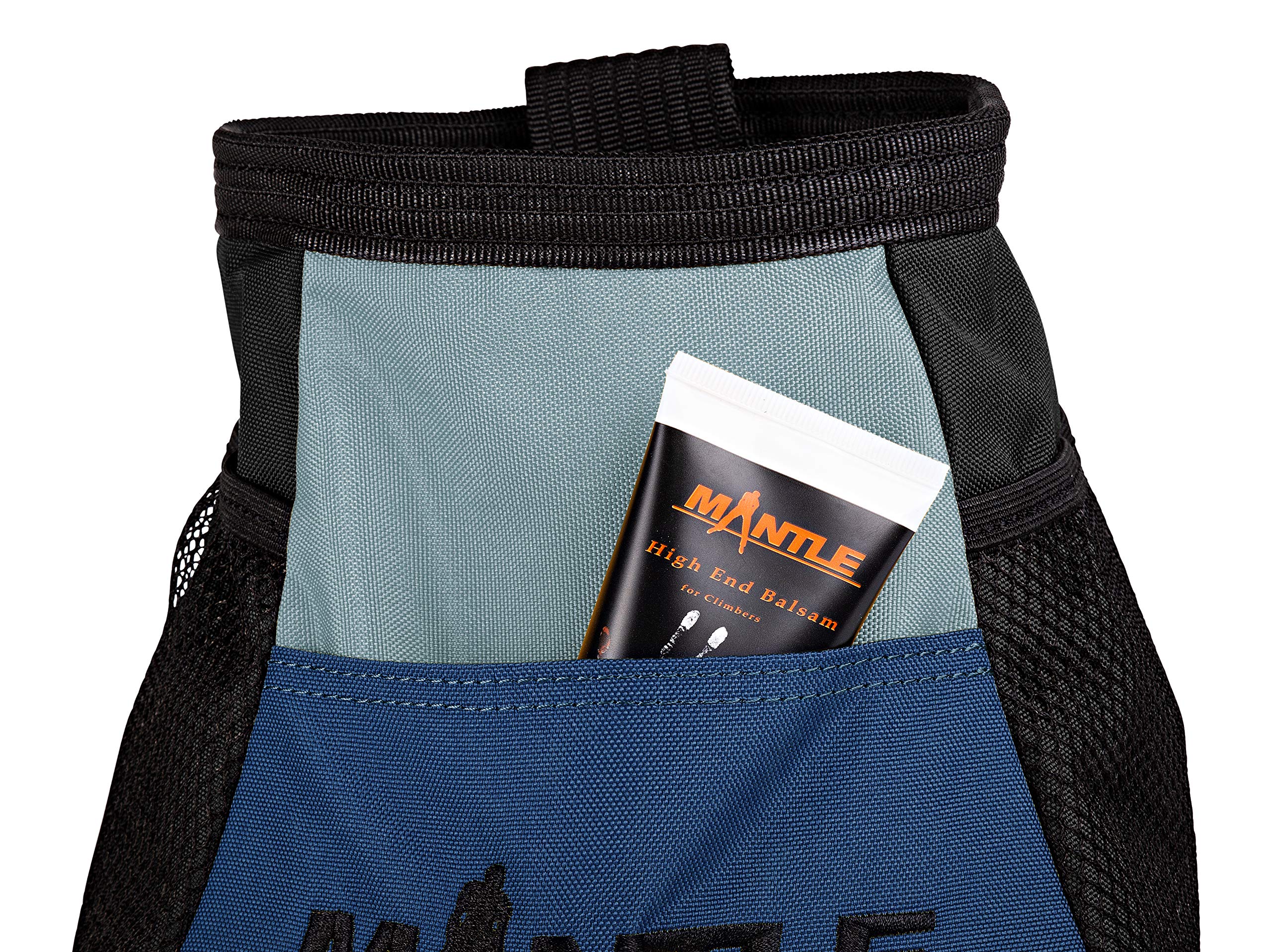 MANTLE climbing equipment Boulderbag als Set mit Chalkball, Tape, Handcreme & Boulderbrush oder Einzel [Einzel oder Set]