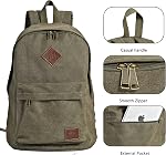 Canvas School Laptop Backpack, Durable Rucksack, Travel Notebook Bag, for Men Women