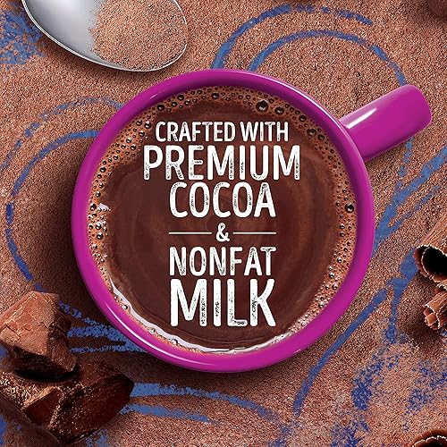 Vista 19 de Swiss Miss Simply Cocoa - Mezcla de cacao caliente con sabor a chocolate oscuro, 0.96 onzas, 8 unidades (paquete de 12)