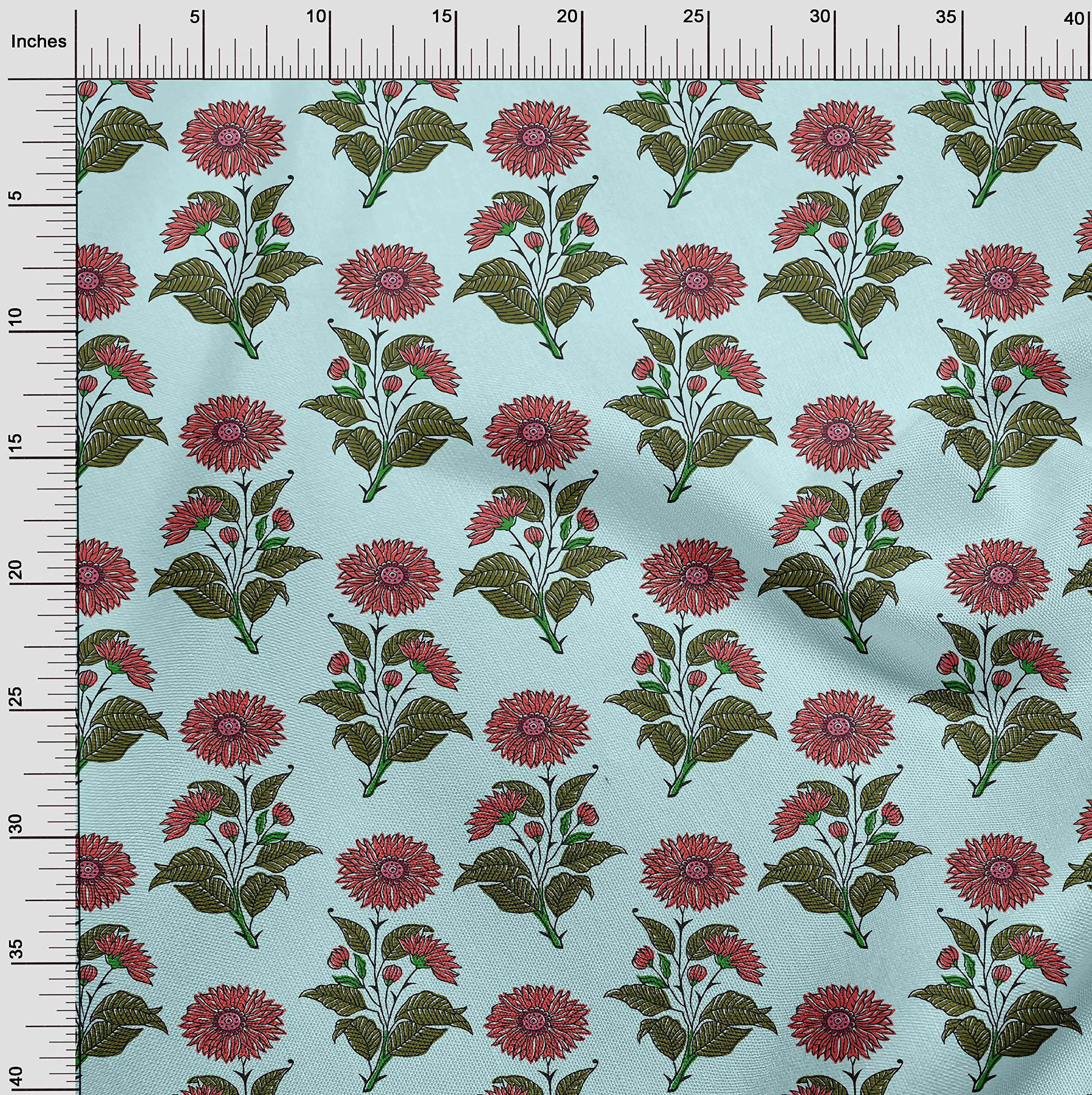 OneOone Soie Tabby En Tissu Floral Bloquer Couture Projets D'Artisanat