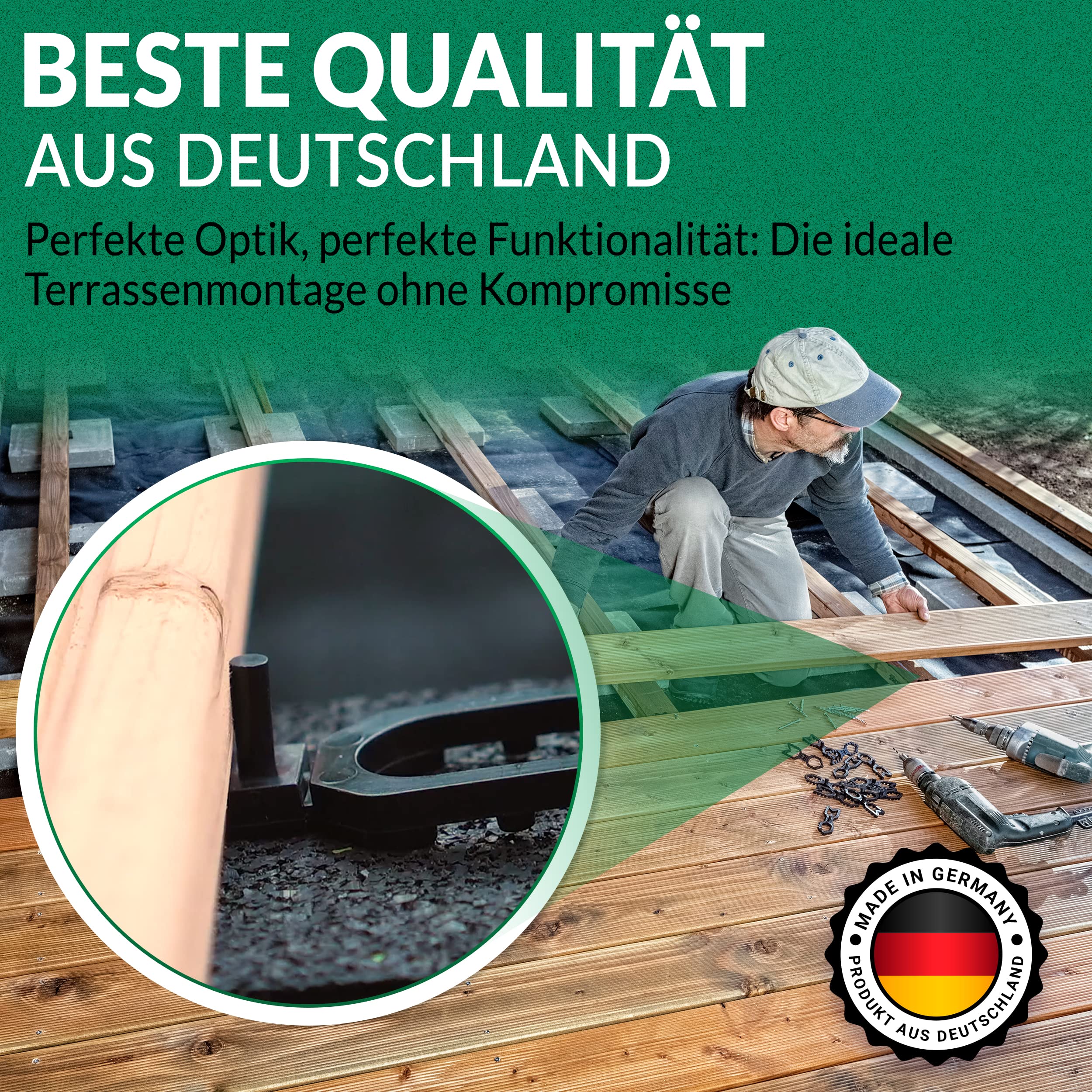 Abstandhalter, Abstandshalter, Distanzhalter für Terrassendielen 7mm 100 Stück
