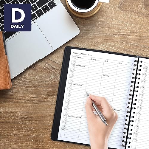 Miniatura 2 de AT-A-GLANCE - Libro de citas diarias para grupos de cuatro personas 2021, 8 x 11 pulgadas, grande, negro (708220521)