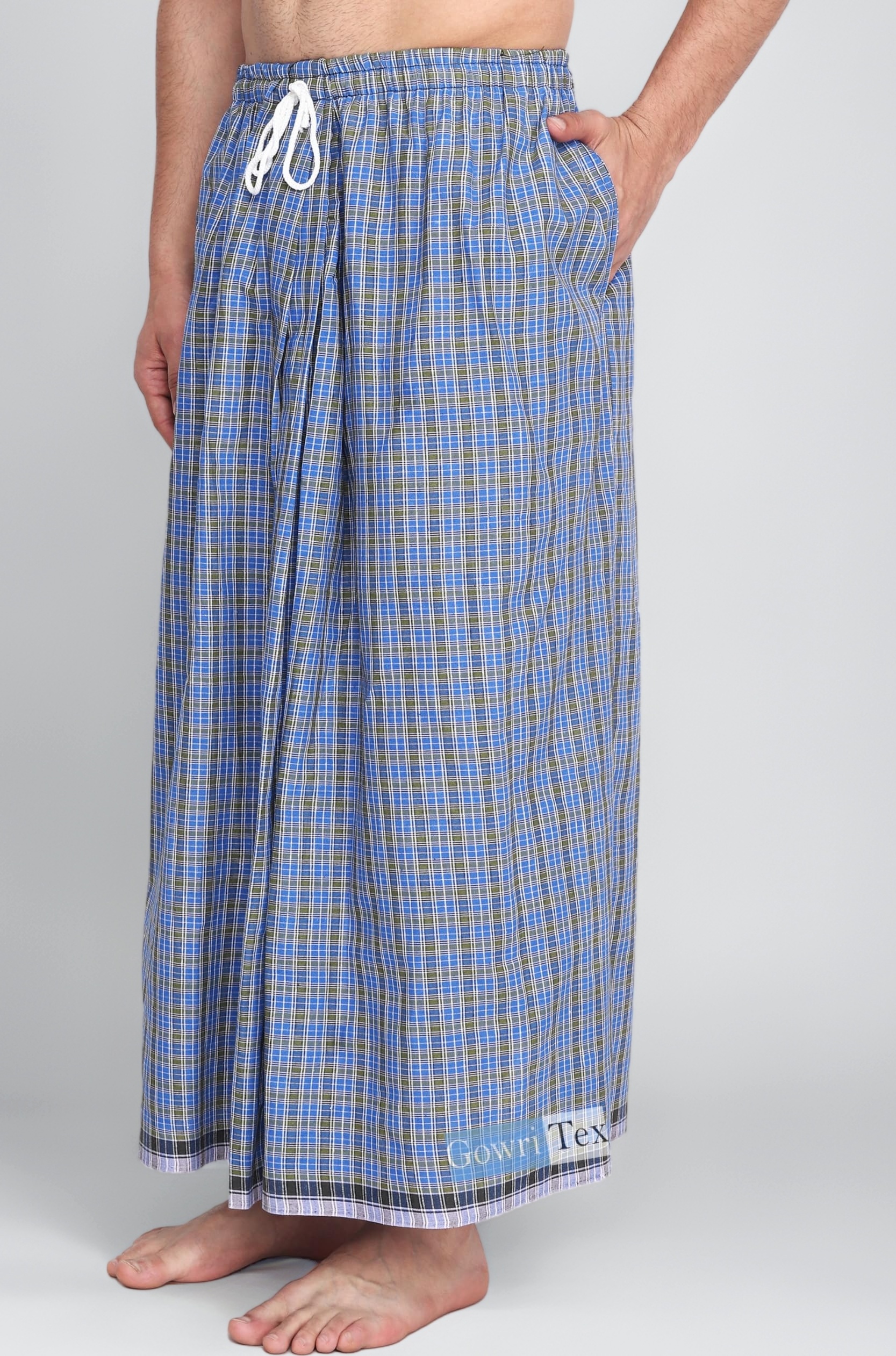 Gowri Tex Elastic Premium Cotton Lungis Pack Of 1