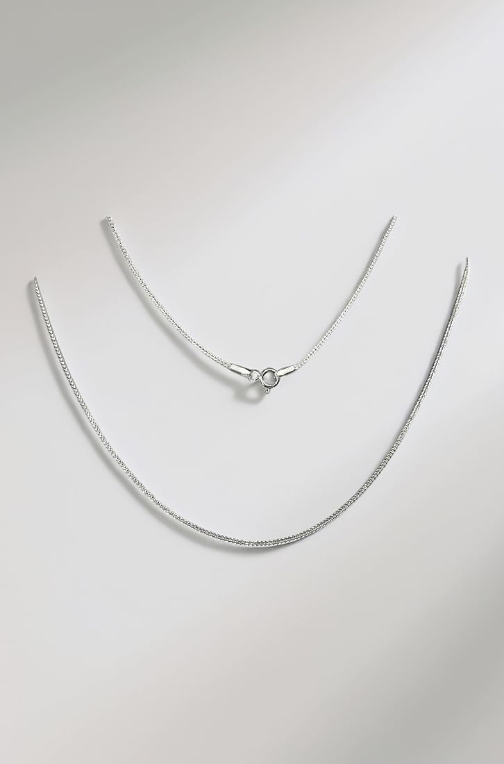 ZILO JEWELS Pure 925 Silver Mens Snake chain Rhodium 24 Inch Light