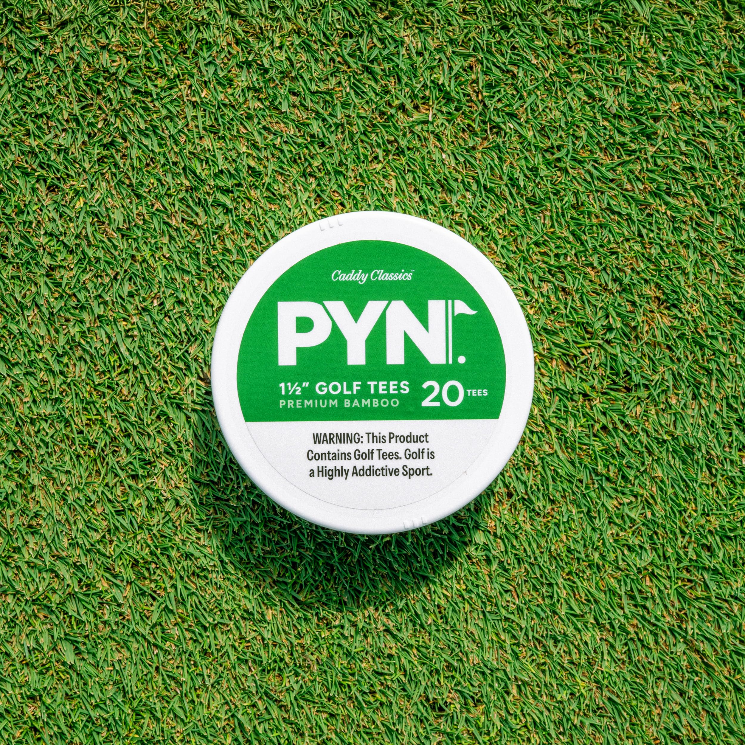 Caddy Classics PYN Golf-Tees – 3,8 cm Bambus-Golf-Tees – 20 Stück für Par 3 Löcher