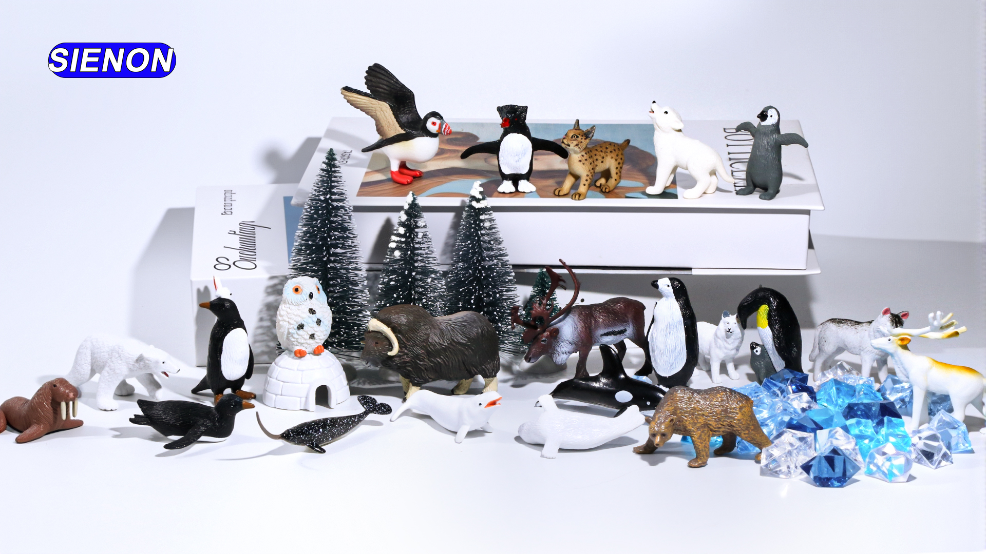 Amazon.com: SIENON 60Pcs Arctic Animal Toy Set, Mini Winter Animal