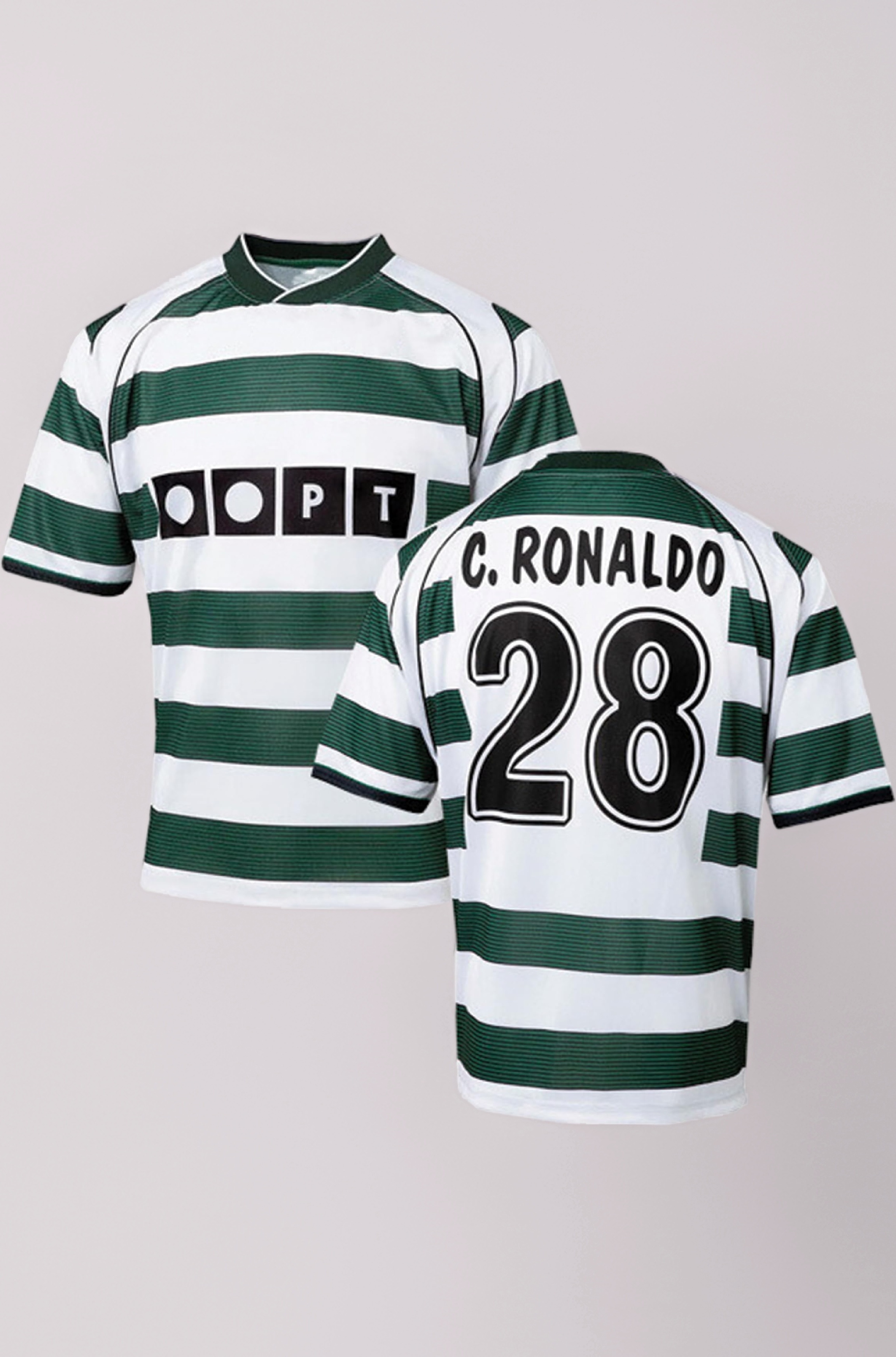 Cristiano Ronaldo Jersey 28 Number Sportiing First Club Football Old Jerseys Club Team Men's Home Jersey