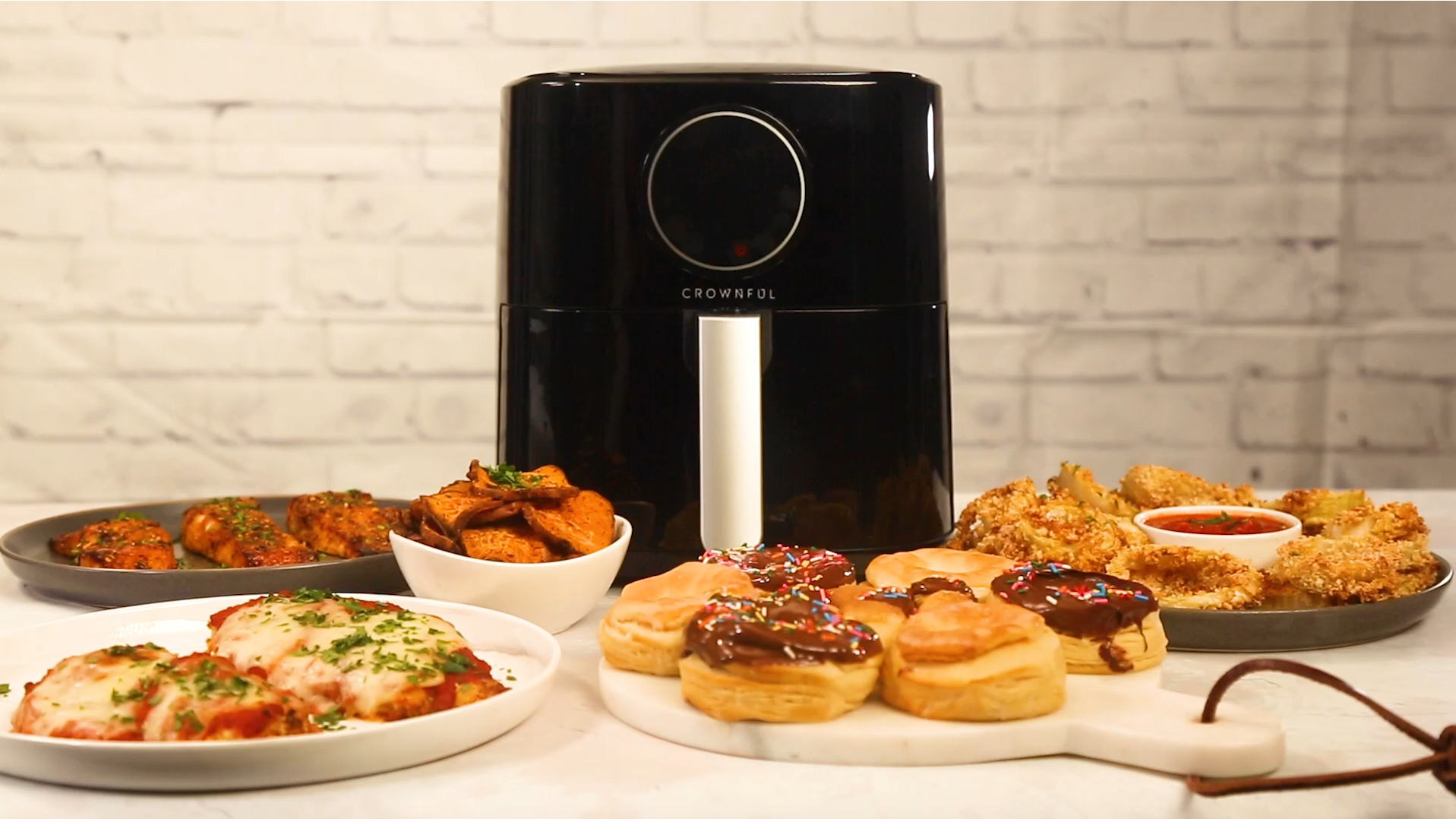 Amazon.co.jp: CROWNFUL ノンフライヤー 【4.8L大容量 2-5人前