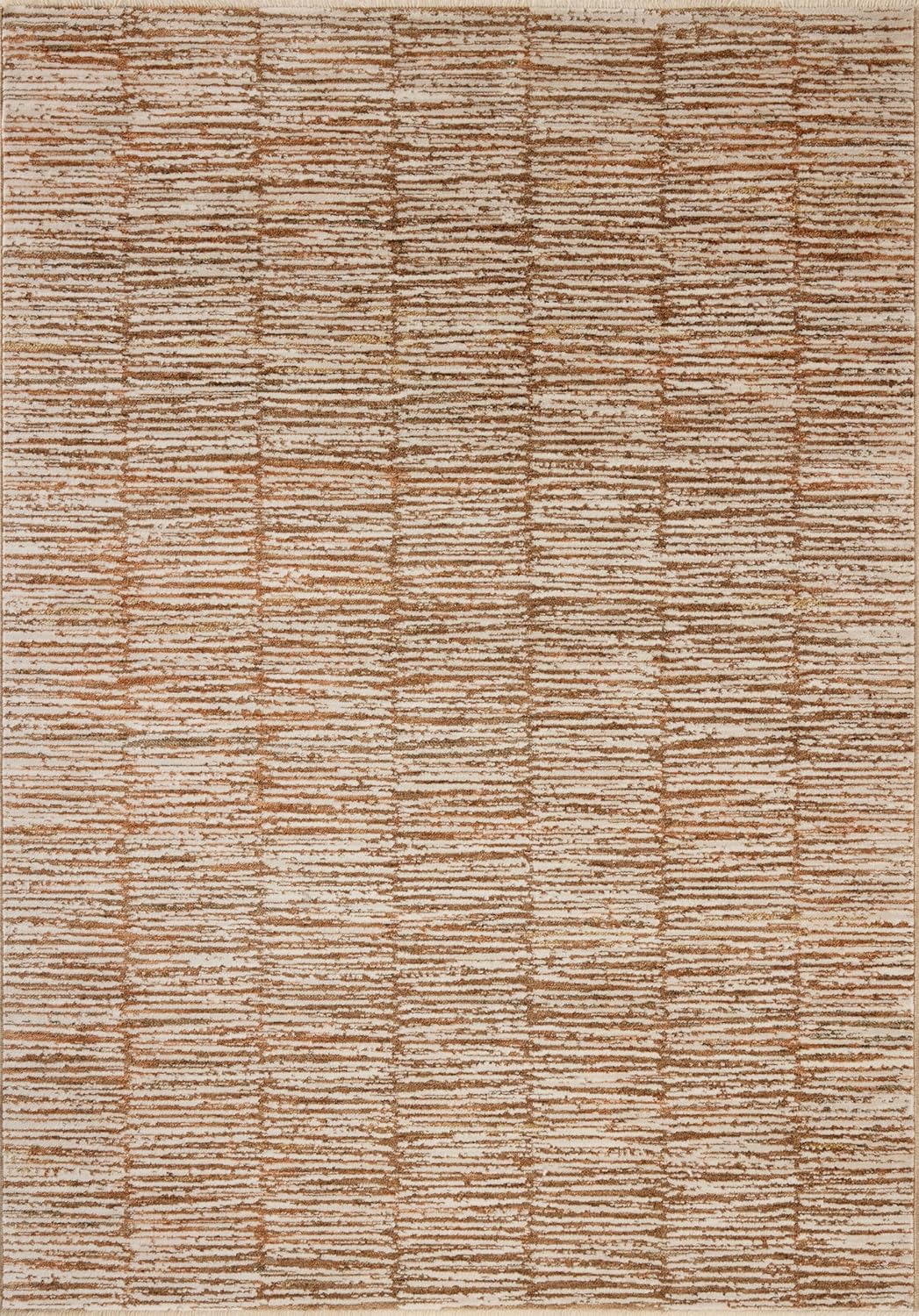 Loloi Nellie Collection NEL-01 Terracotta/Ivory 6'-3" x 9'-6" Area Rug