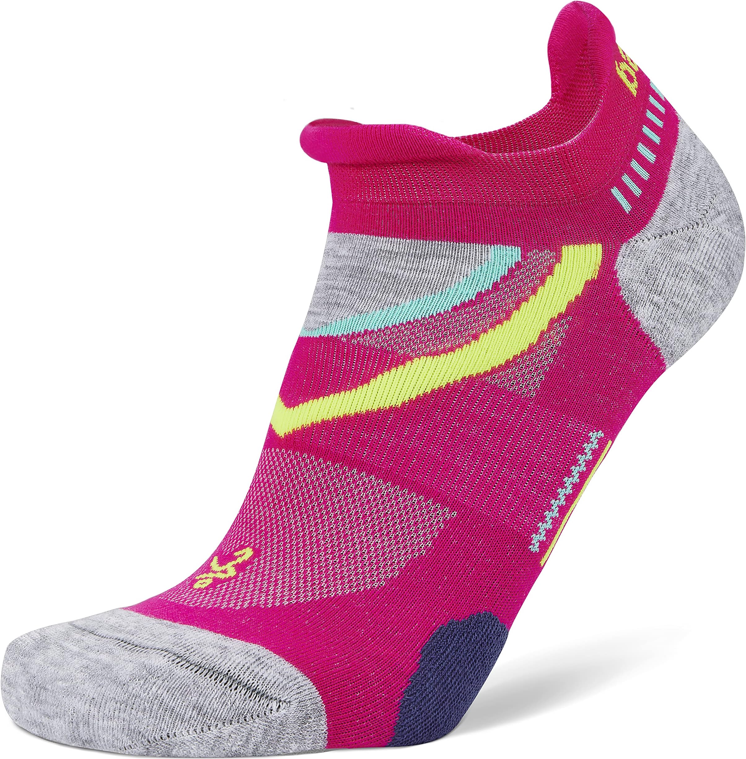 Balega Ultraglide Cushioned Performance No Show Athletic Running Socks for Men and Women (1 Pair) - Ergonomic Fit, Moisture-Wicking, Breathable, Seamless Toe