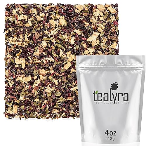 Tealyra - Flat Belly Detox - Hinojo - Menta - Hibisco - Té de hojas sueltas Wellness Herbal - Té Cleanse - Sin cafeína - Todo natural - 3.95 oz (4