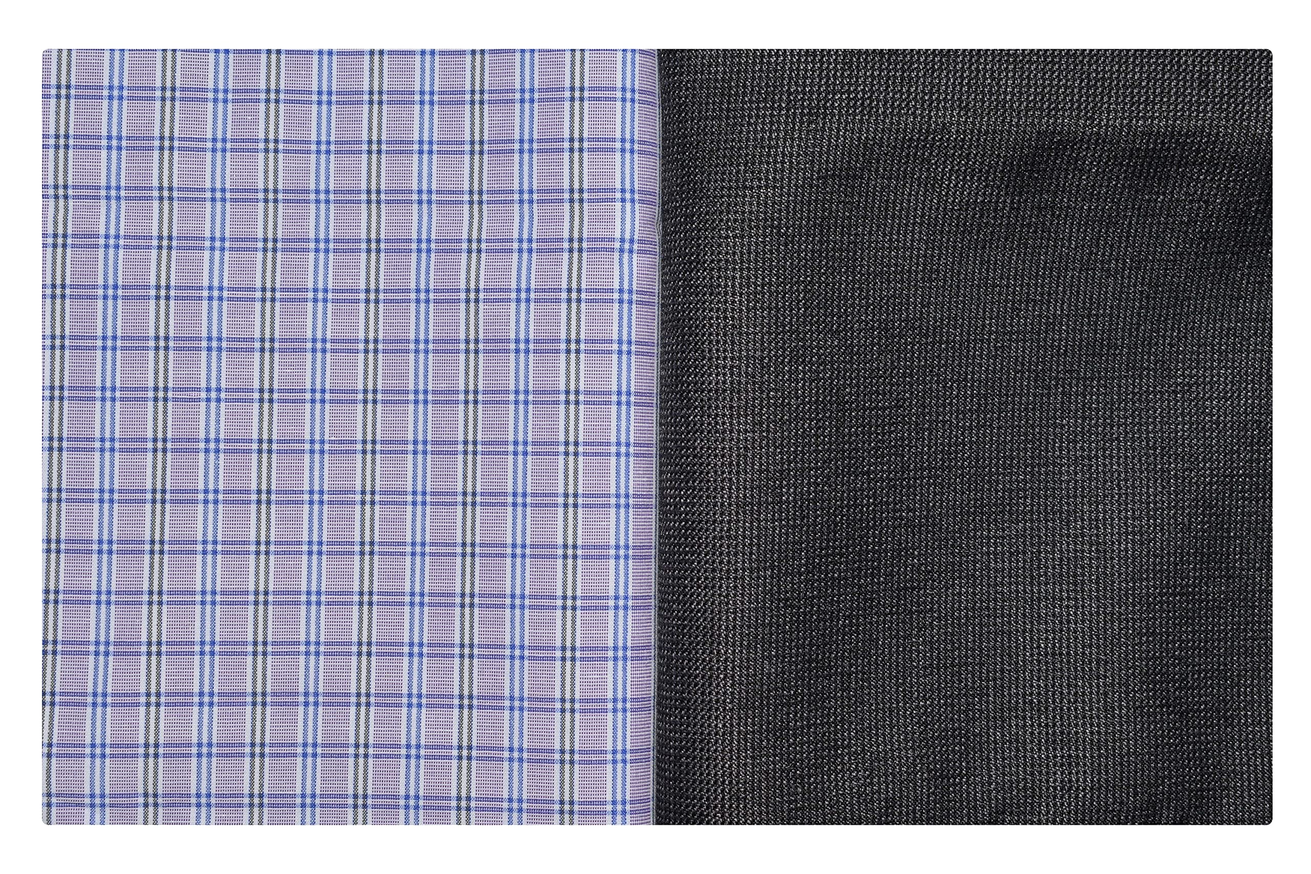 Men's Combo of Cotton Poly Blend Shirt & Poly Viscose Trouser Fabric Set - Gift Pack (GB108)-image-49
