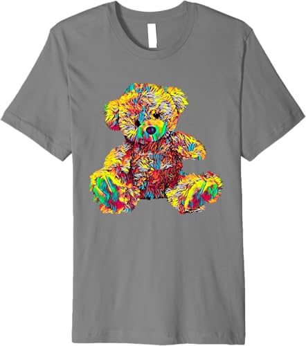 Miniatura 8 de Linda camiseta de peluche con diseño de oso de peluche, Negro, S