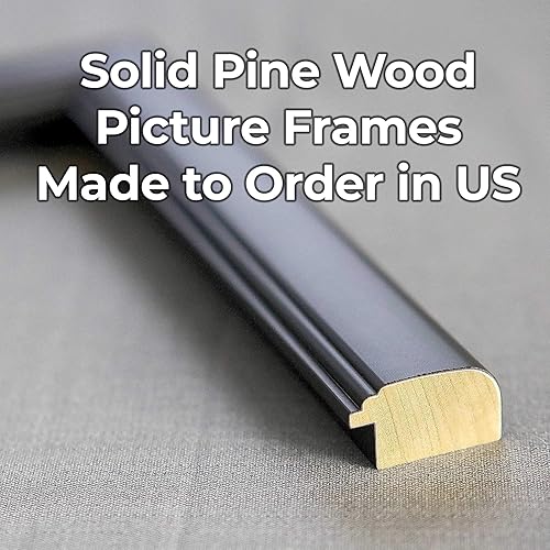 Miniatura 4 de Marco de póster de película negro de 27 x 40 pulgadas, marco de fotos moderno completo que incluye parte delantera de acrílico UV, tablero de