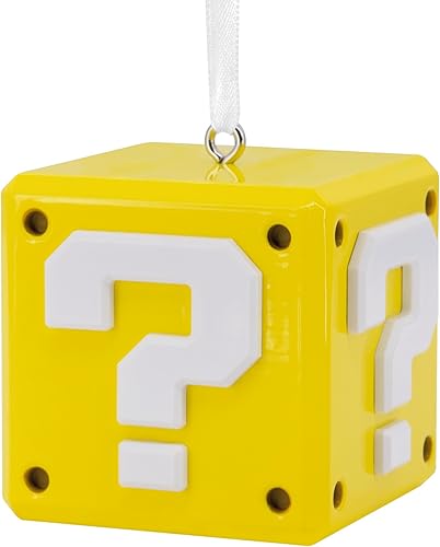 Miniatura 2 de Hallmark Nintendo Super Mario Question Block Adorno de Navidad, Metal