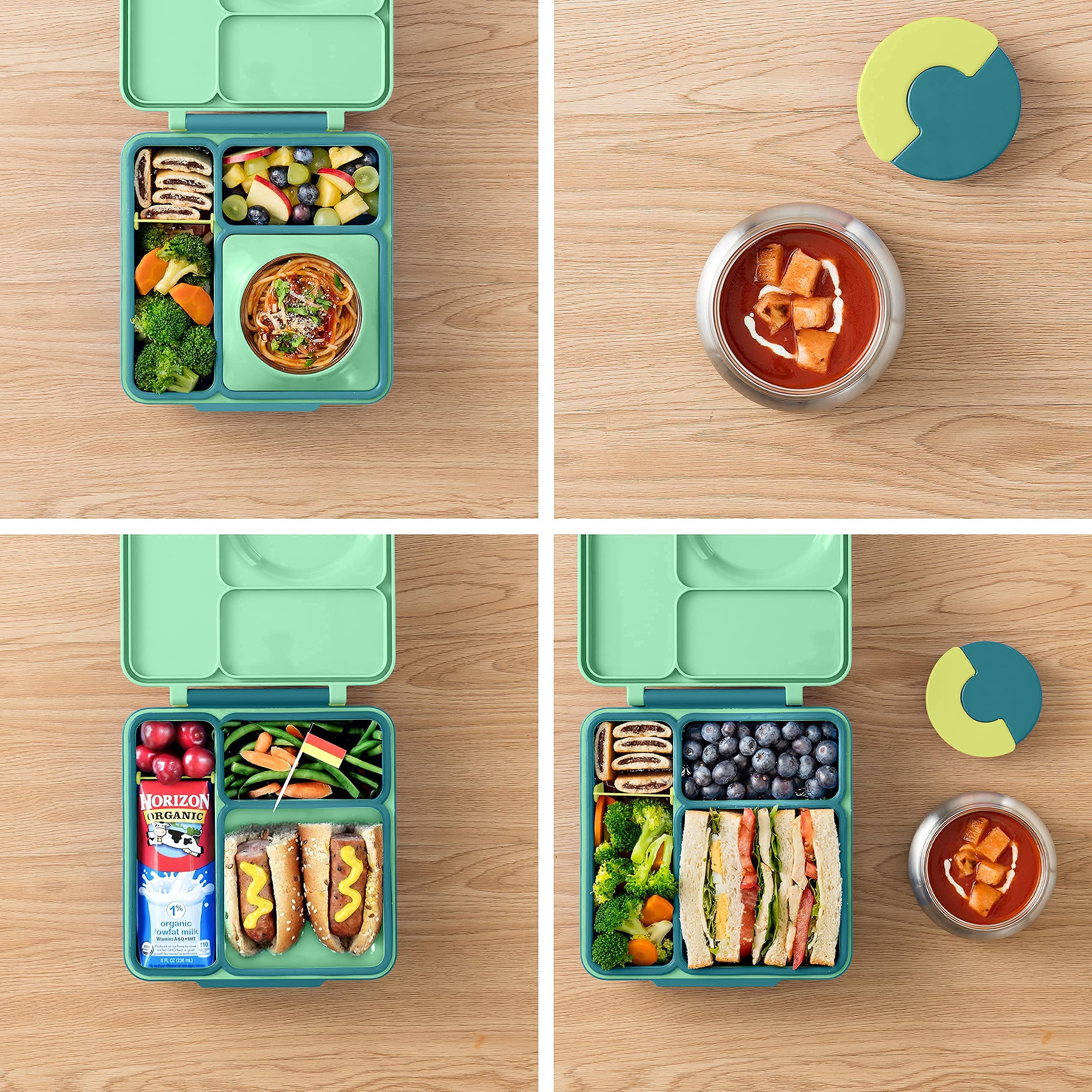 OmieBox Bento Box for Kids Insulated Bento Lunch Box with Leak Proof