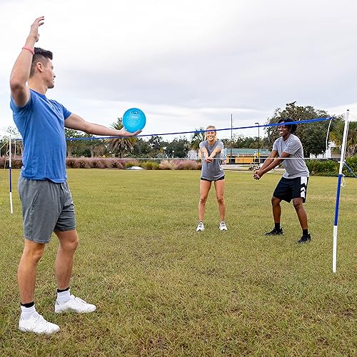 Miniatura 11 de Franklin Sports - Juegos de Voleibol + Bádminton - Juego de Playa + Patio Trasero - Voleibol, Bomba, Raquetas de Bádminton, Volantes, Red + Postes
