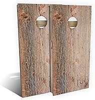 Vista 4 de Slick Woody's Professional-Grade Cornhole Boards - 4'x2' Solid Wood Regulation Woodgrain Bean Bag Toss Game with 8 Resin Filled Bags